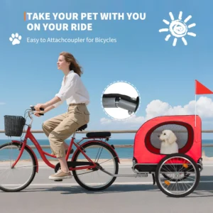 88Lbs Foldable Dog Bike Trailer